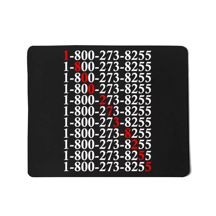 18002738255 Hotline Red Logo Mousepad