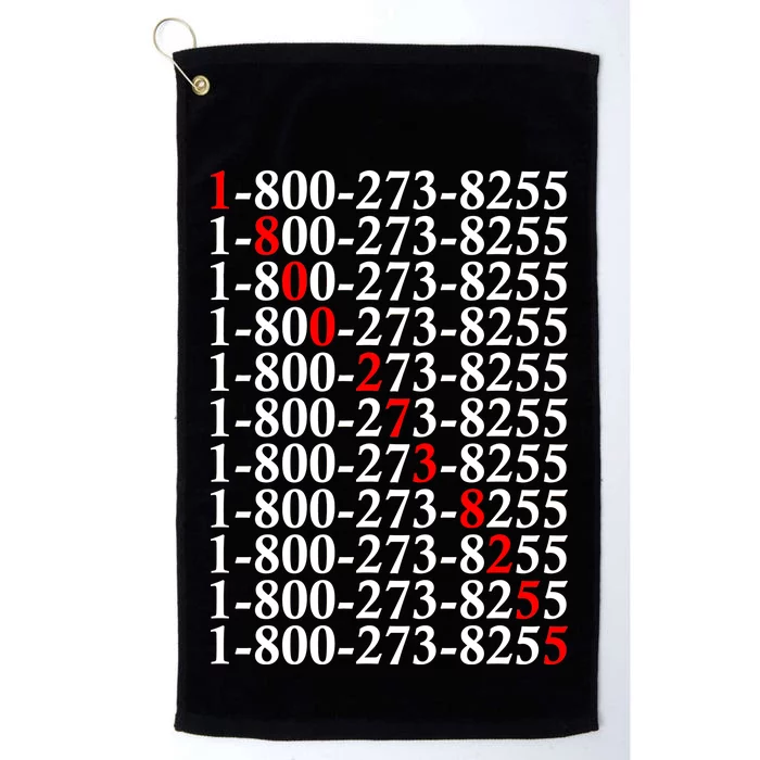 18002738255 Hotline Red Logo Platinum Collection Golf Towel