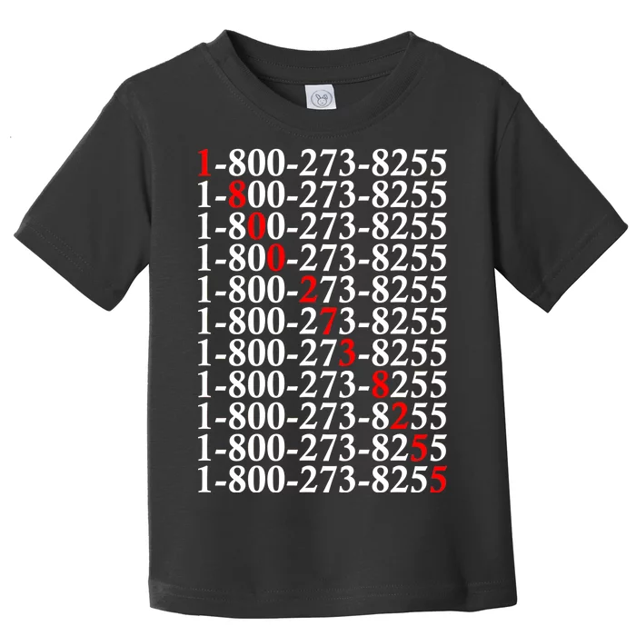 18002738255 Hotline Red Logo Toddler T-Shirt