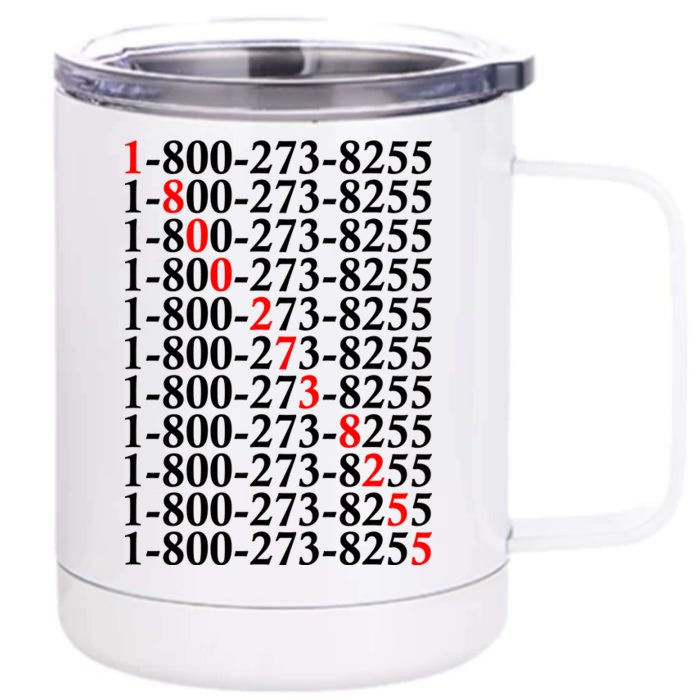 18002738255 Hotline Red Logo Front & Back 12oz Stainless Steel Tumbler Cup