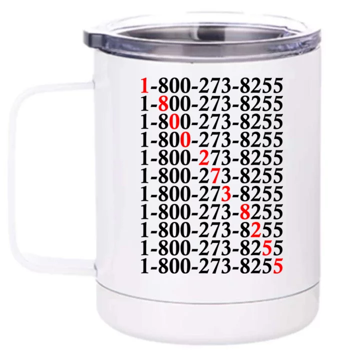 18002738255 Hotline Red Logo Front & Back 12oz Stainless Steel Tumbler Cup