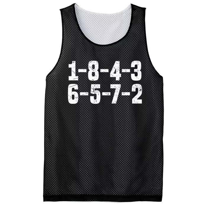 1 8 4 3 6 5 7 2 Firing Order Mesh Reversible Basketball Jersey Tank