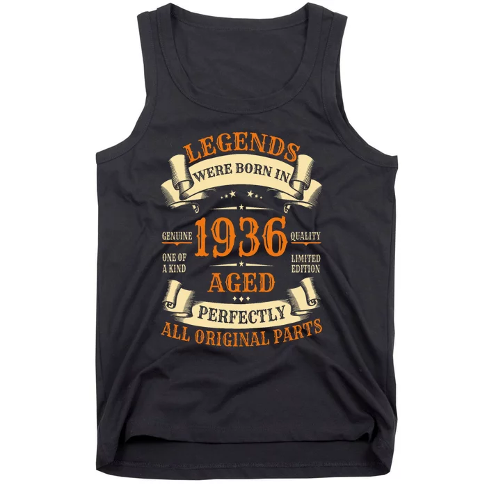 1936 88th Birthday Gift Turning 88 Years Old Tank Top