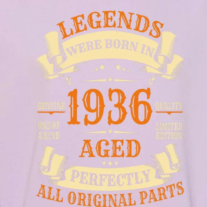 1936 88th Birthday Gift Turning 88 Years Old Garment-Dyed Sweatshirt