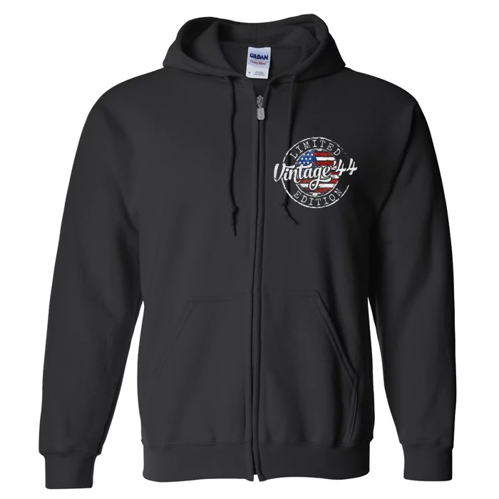 1944 80th Birthday Gifts 80 Year Old Full Zip Hoodie