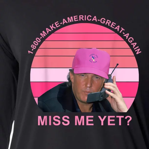 1 800 Make America Great Again Miss Me Yet Trump President 2024 Cooling Performance Long Sleeve Crew