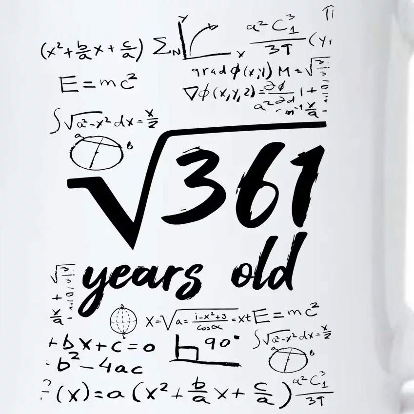 19 Year Old Birthday Math Geek Black Color Changing Mug