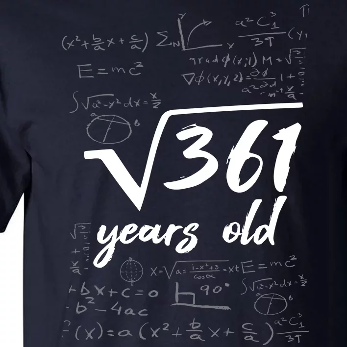 19 Year Old Birthday Math Geek Tall T-Shirt