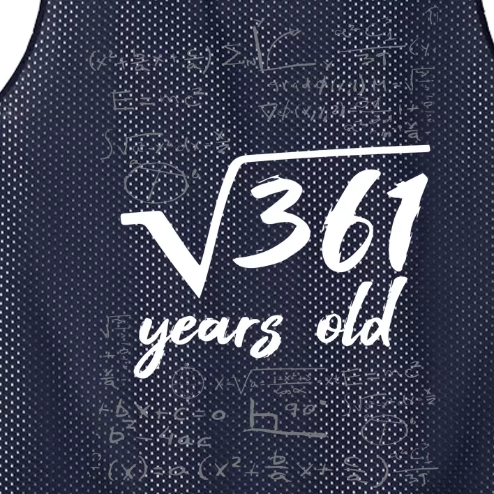 19 Year Old Birthday Math Geek Mesh Reversible Basketball Jersey Tank