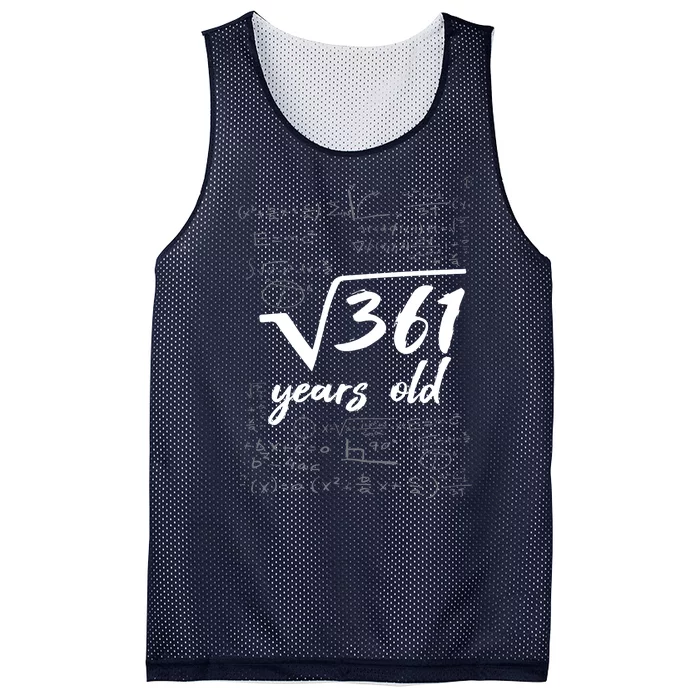 19 Year Old Birthday Math Geek Mesh Reversible Basketball Jersey Tank