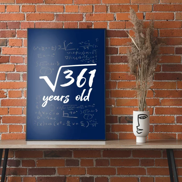 19 Year Old Birthday Math Geek Poster