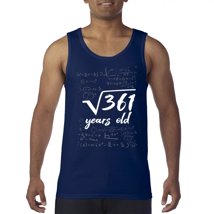 19 Year Old Birthday Math Geek Tank Top