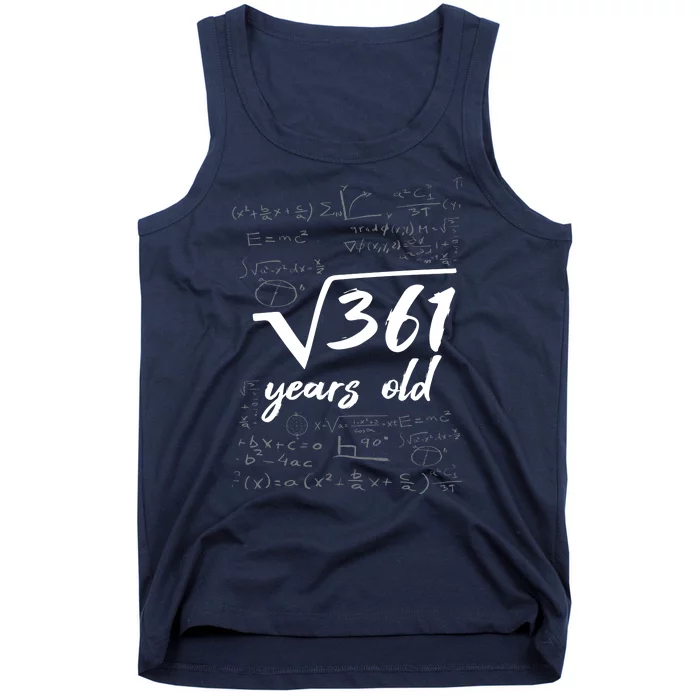 19 Year Old Birthday Math Geek Tank Top