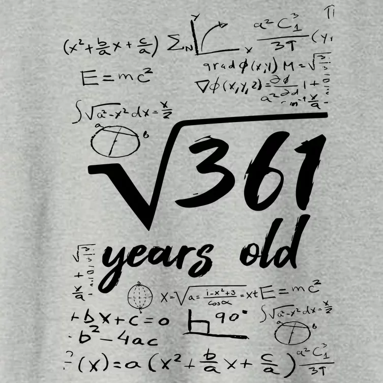 19 Year Old Birthday Math Geek Women's Crop Top Tee