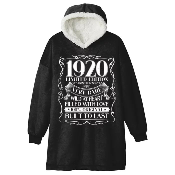 1920 Rare Limited Edition Legend 100th Birthday Hooded Wearable Blanket