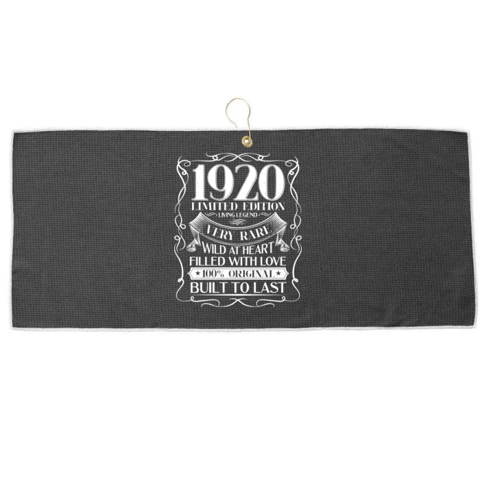 1920 Rare Limited Edition Legend 100th Birthday Large Microfiber Waffle Golf Towel