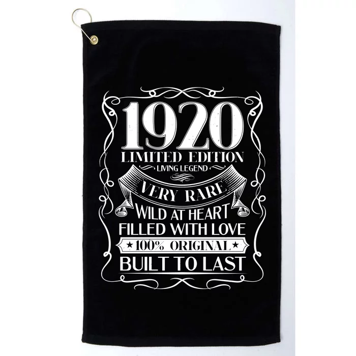 1920 Rare Limited Edition Legend 100th Birthday Platinum Collection Golf Towel