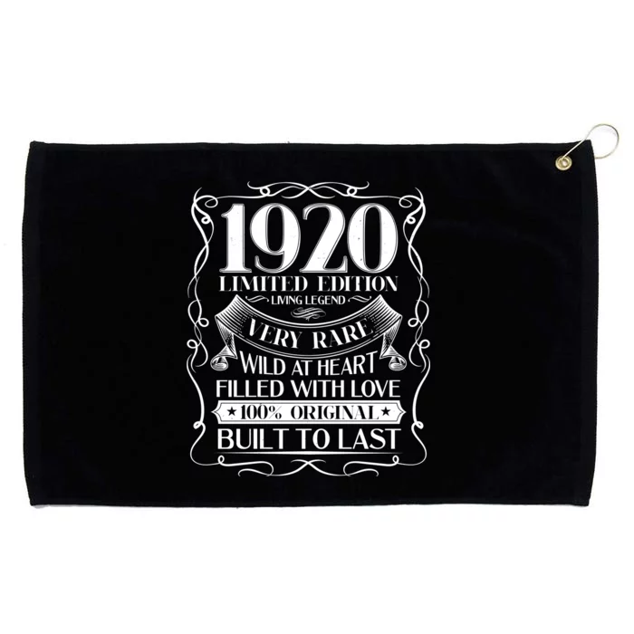 1920 Rare Limited Edition Legend 100th Birthday Grommeted Golf Towel