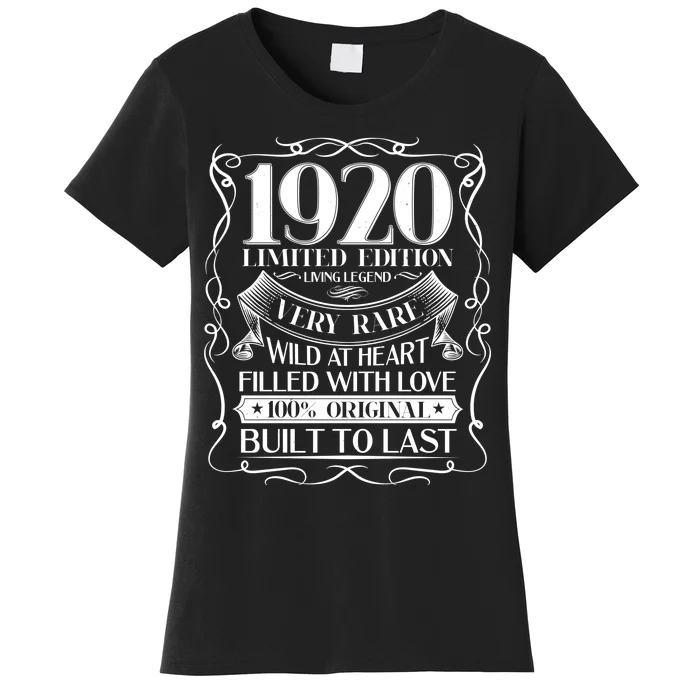 1920 Rare Limited Edition Legend 100th Birthday Women's T-Shirt