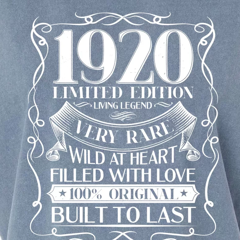 1920 Rare Limited Edition Legend 100th Birthday Garment-Dyed Women's Muscle Tee