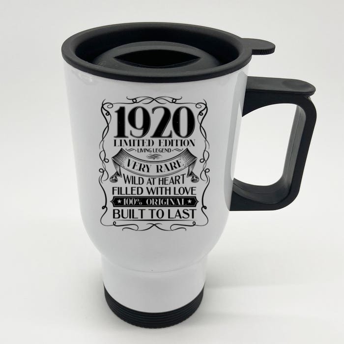 1920 Rare Limited Edition Legend 100th Birthday Front & Back Stainless Steel Travel Mug