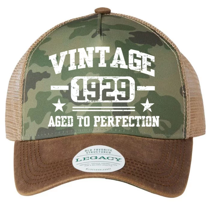 1929 Vintage Aged To Perfection Birthday Gift Legacy Tie Dye Trucker Hat