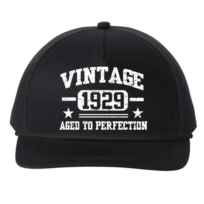 1929 Vintage Aged To Perfection Birthday Gift Snapback Five-Panel Rope Hat