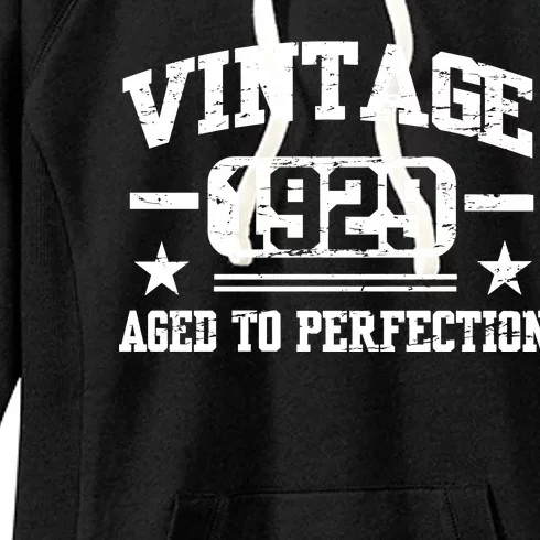 1929 Vintage Aged To Perfection Birthday Gift Women's Fleece Hoodie