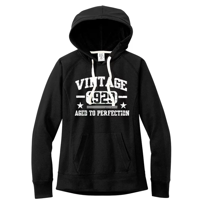 1929 Vintage Aged To Perfection Birthday Gift Women's Fleece Hoodie