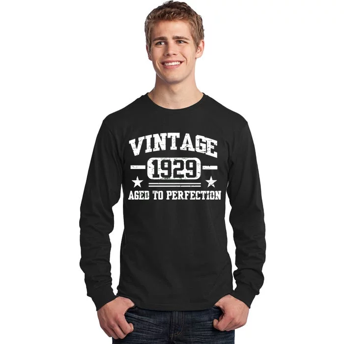 1929 Vintage Aged To Perfection Birthday Gift Tall Long Sleeve T-Shirt