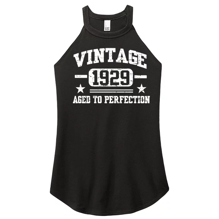 1929 Vintage Aged To Perfection Birthday Gift Women’s Perfect Tri Rocker Tank