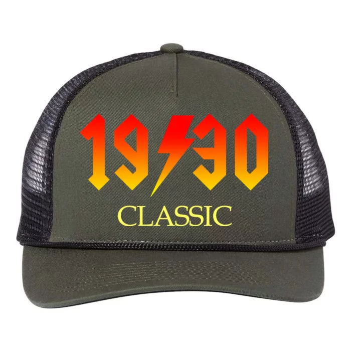 1930 Classic Rock 90th Birthday Retro Rope Trucker Hat Cap