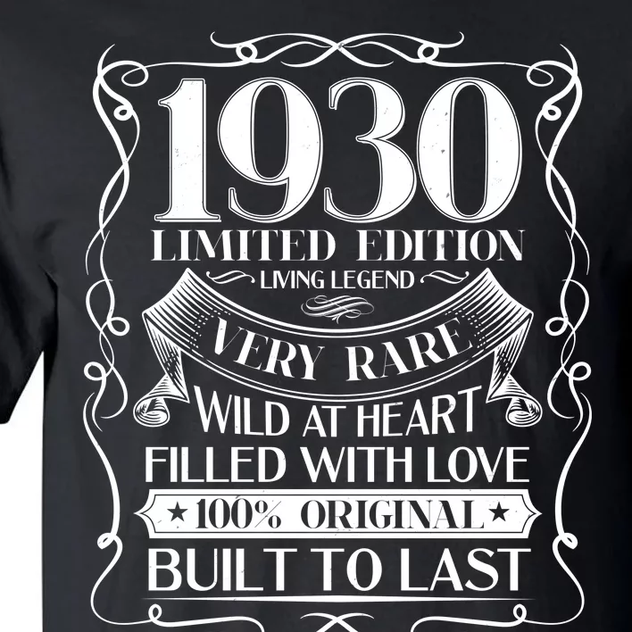 1930 Rare Limited Edition Legend 90th Birthday Tall T-Shirt