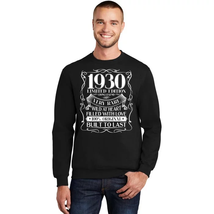 1930 Rare Limited Edition Legend 90th Birthday Tall Sweatshirt