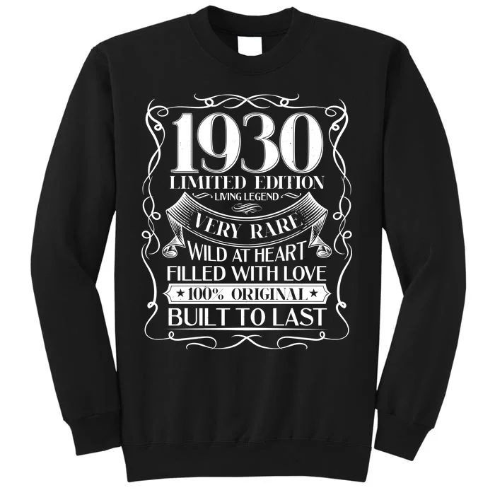 1930 Rare Limited Edition Legend 90th Birthday Tall Sweatshirt