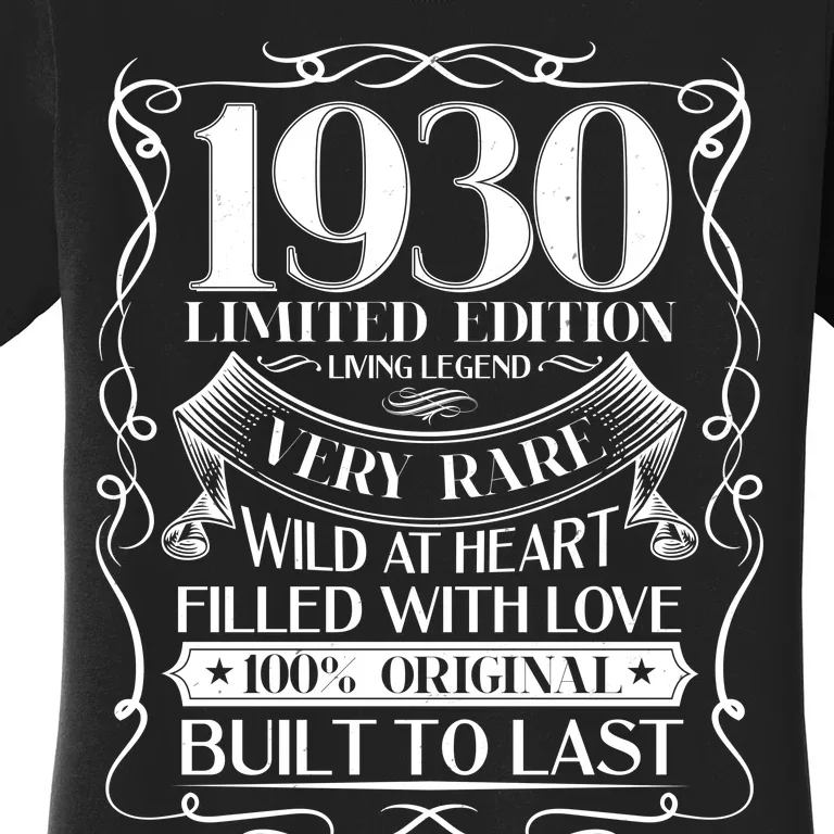 1930 Rare Limited Edition Legend 90th Birthday Women's T-Shirt