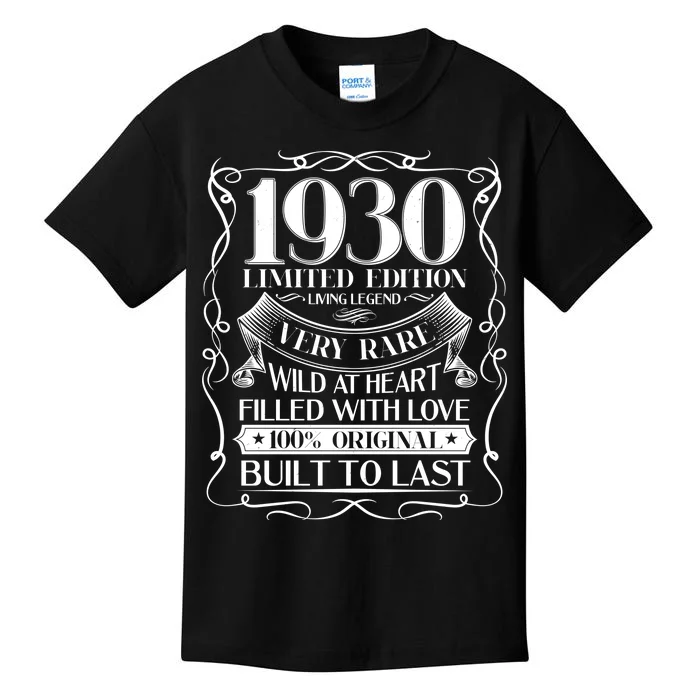 1930 Rare Limited Edition Legend 90th Birthday Kids T-Shirt