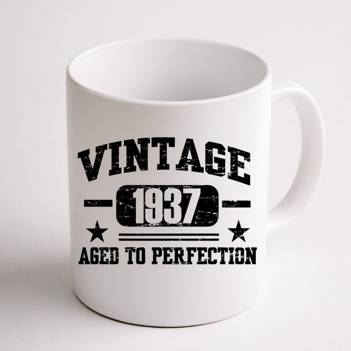 1937 Vintage Aged To Perfection Birthday Gift Front & Back Coffee Mug