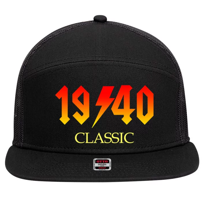 1940 Classic Rock 80th Birthday 7 Panel Mesh Trucker Snapback Hat