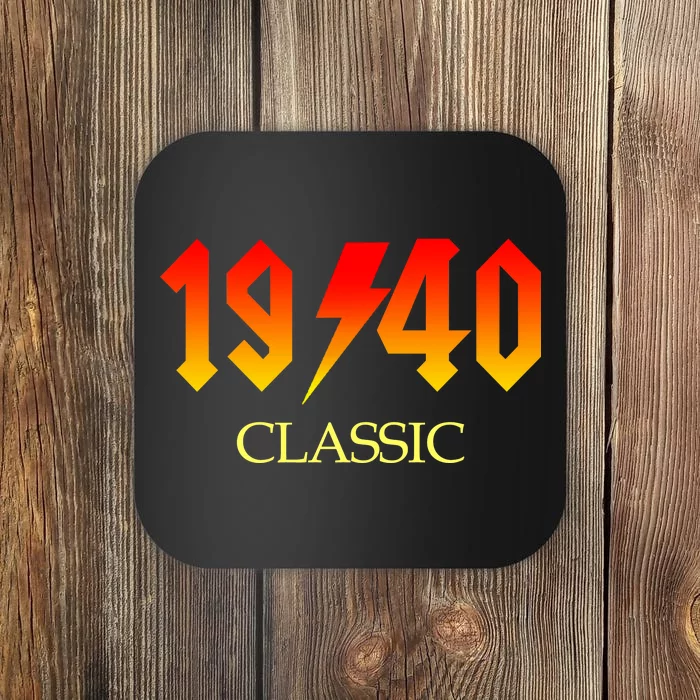 1940 Classic Rock 80th Birthday Coaster