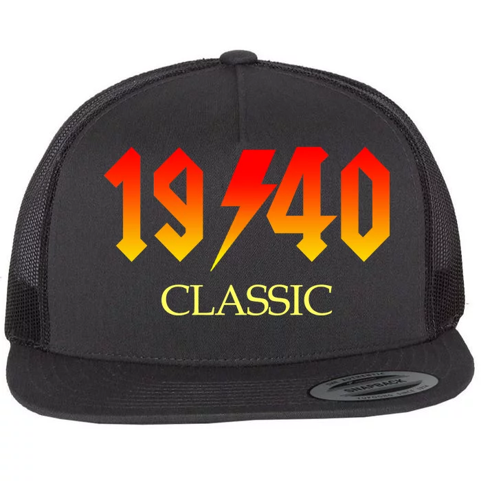 1940 Classic Rock 80th Birthday Flat Bill Trucker Hat