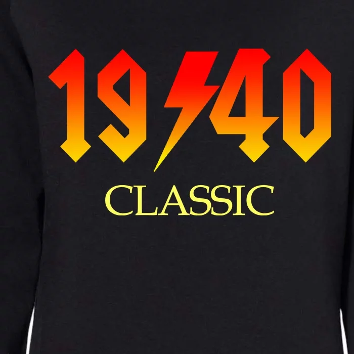 1940 Classic Rock 80th Birthday Womens California Wash Sweatshirt