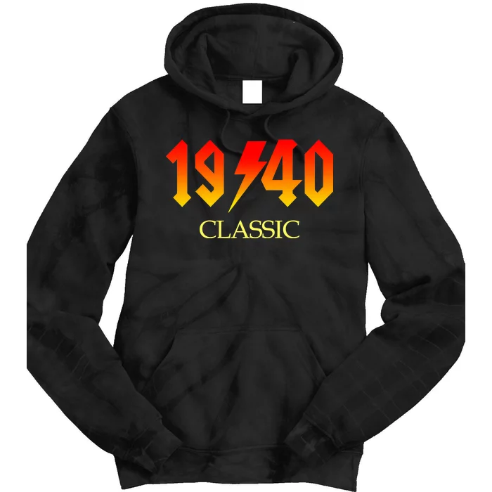 1940 Classic Rock 80th Birthday Tie Dye Hoodie