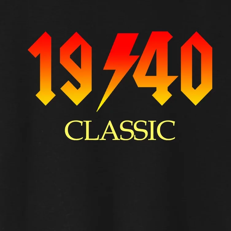 1940 Classic Rock 80th Birthday Women's Crop Top Tee