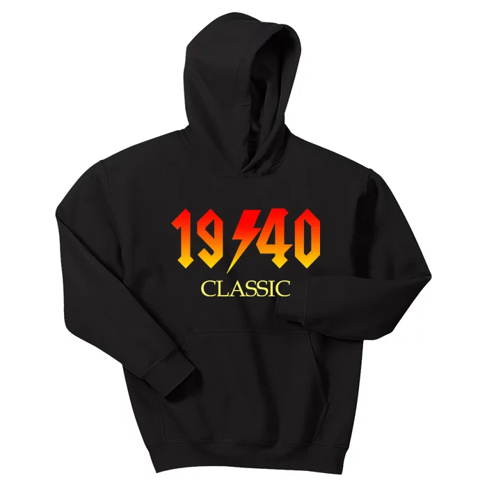 1940 Classic Rock 80th Birthday Kids Hoodie