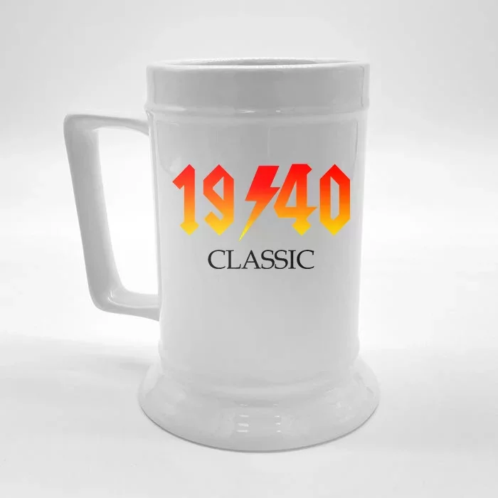 1940 Classic Rock 80th Birthday Front & Back Beer Stein