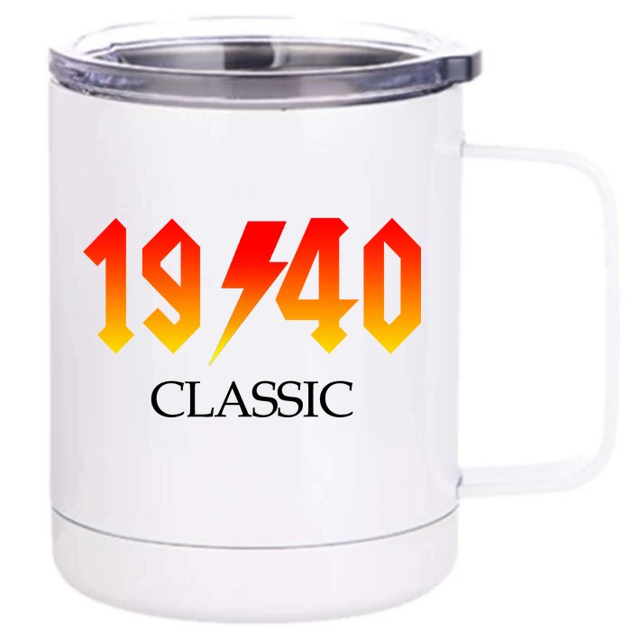 1940 Classic Rock 80th Birthday Front & Back 12oz Stainless Steel Tumbler Cup