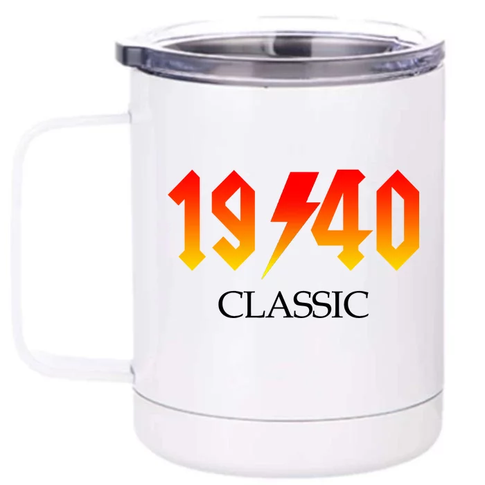 1940 Classic Rock 80th Birthday Front & Back 12oz Stainless Steel Tumbler Cup