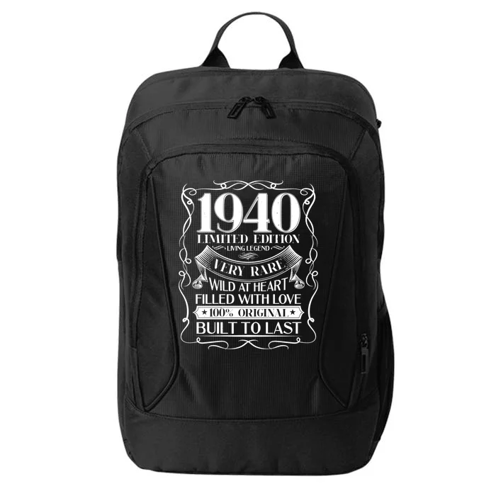 1940 Rare Limited Edition Legend 80th Birthday City Backpack