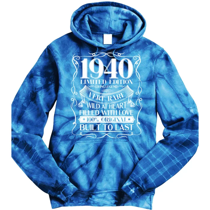 1940 Rare Limited Edition Legend 80th Birthday Tie Dye Hoodie